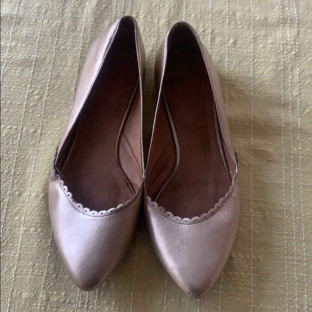 Gold Jack Rogers slip ons